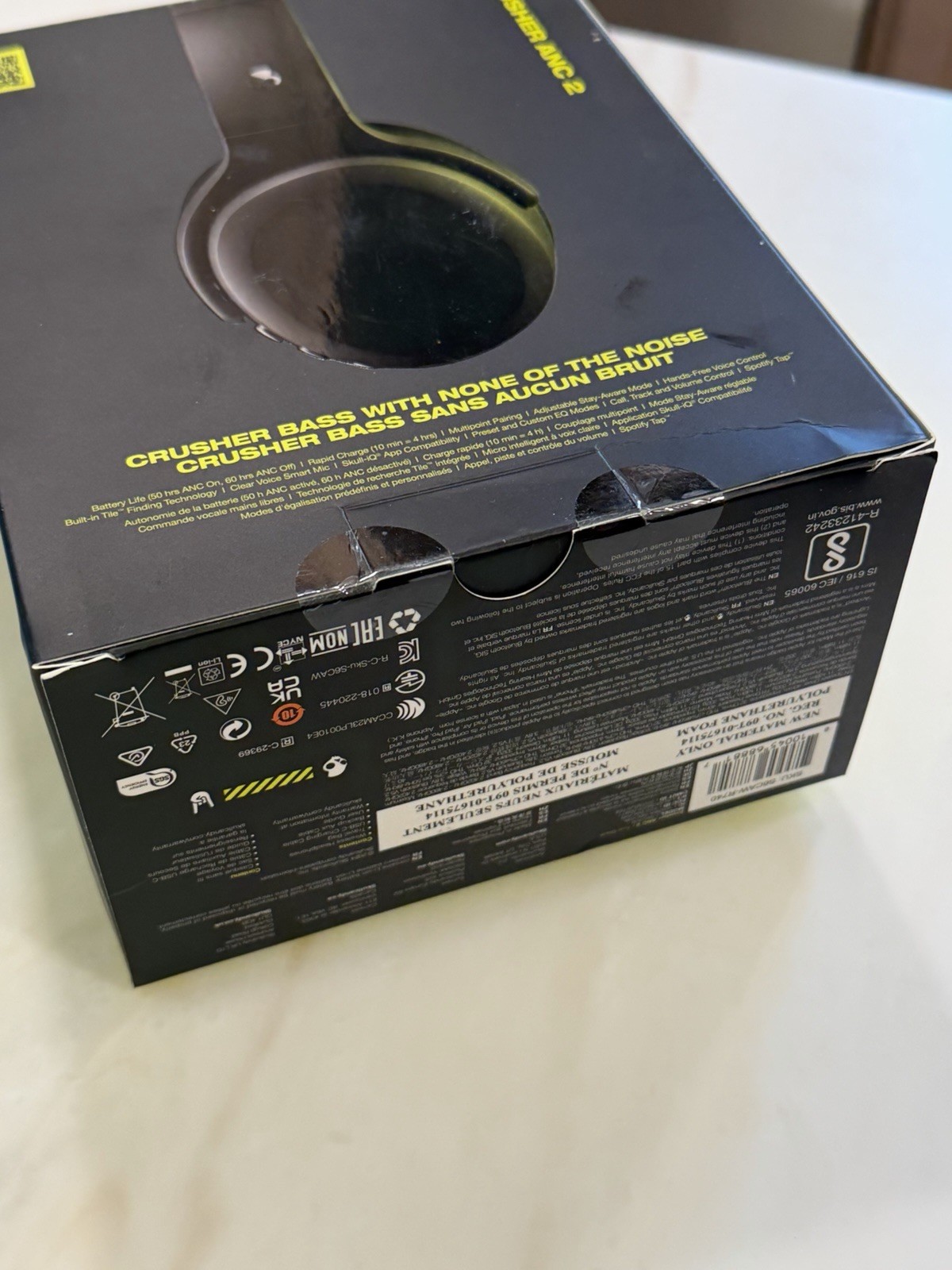 NEW – Skullcandy Crusher ANC 2 Noise Canceling Wireless Headphones Black + USB-C