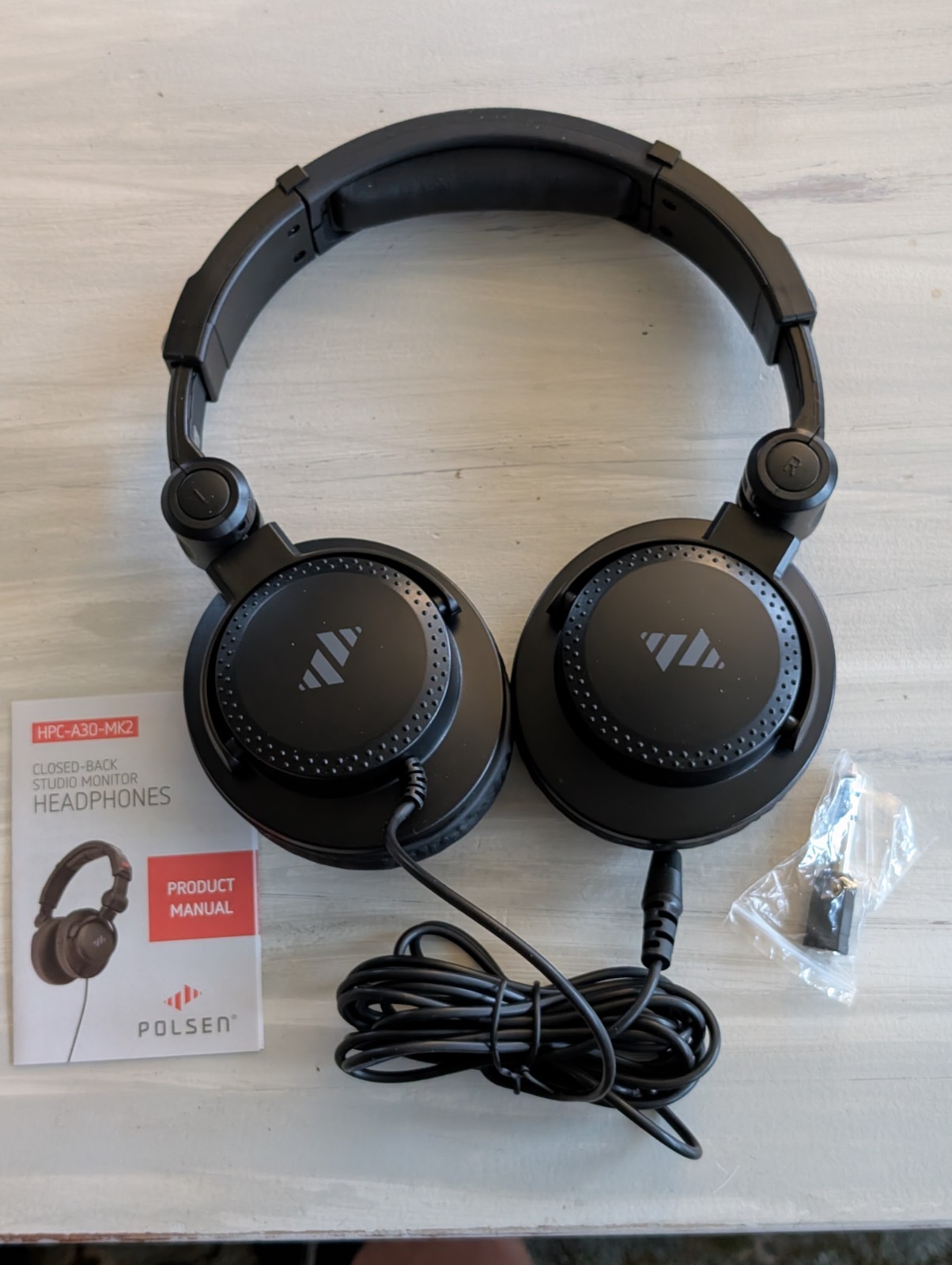 Polsen, HPC-A30-MK2, Closed-Back Studio Monitor Headphones, Black, New: Open Box
