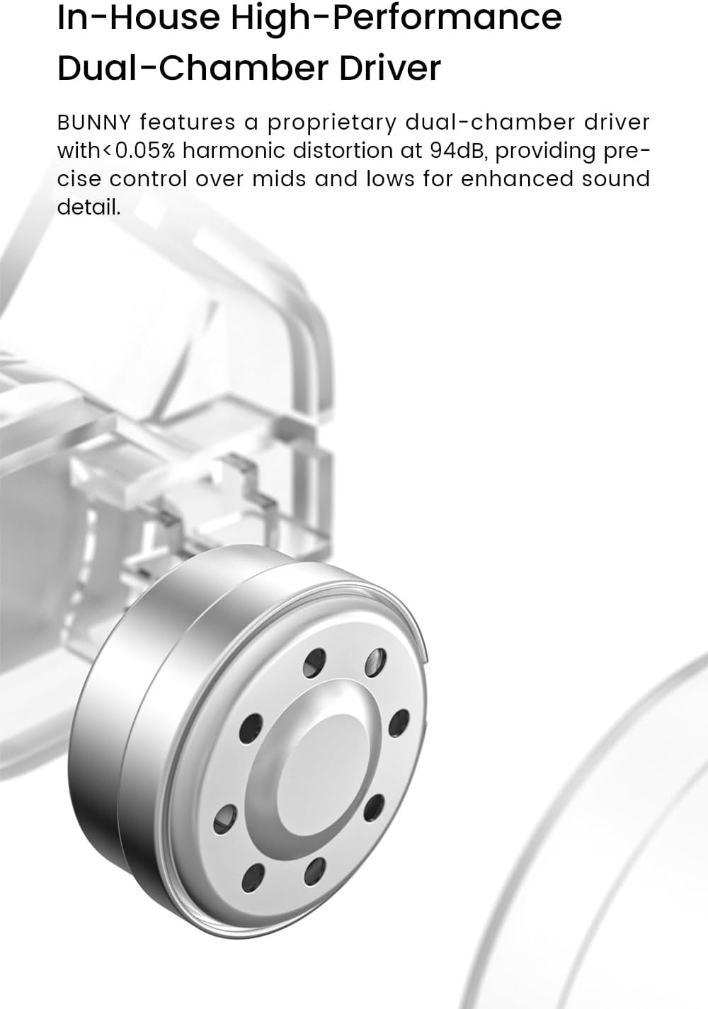 BUNNY Wired Gaming Earphones, Entry-Level HiFi IEM Earbuds with Mic-3.5mm | Bass
