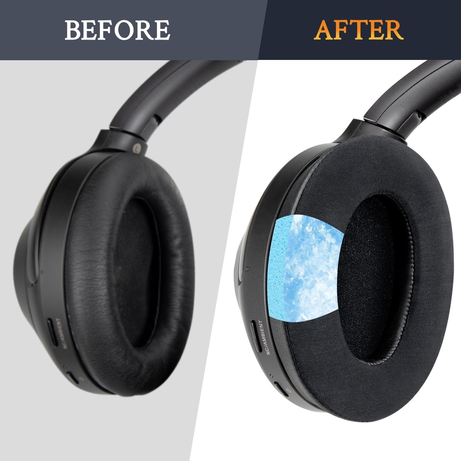 CS Cooling Gel Ear Pad Cushions For Sony XB900N WH-CH710N CH700N Headphones