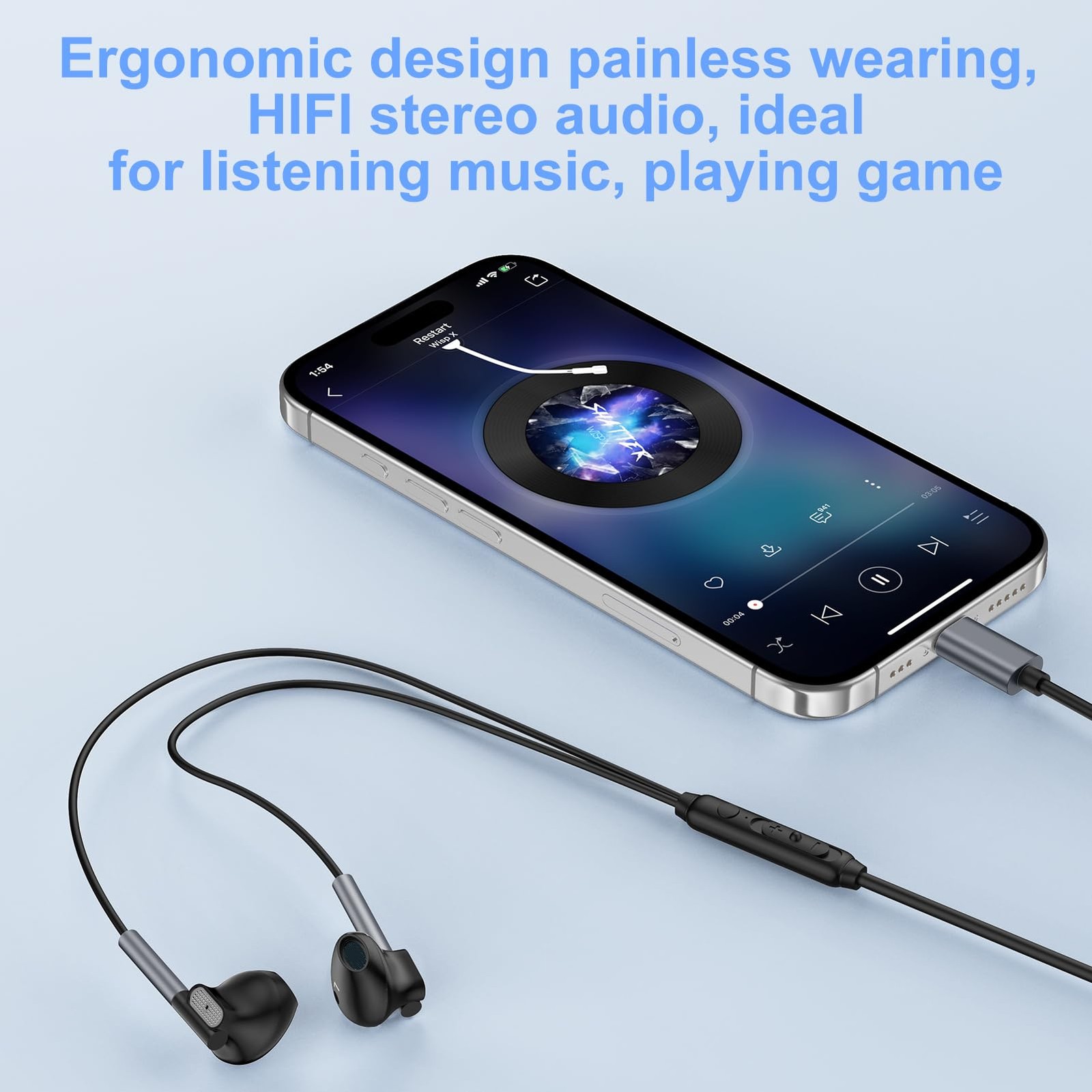 Wired Earbuds Headphones for Google Pixel 10a, 10, 9a, 9, 9 Pro XL, Black