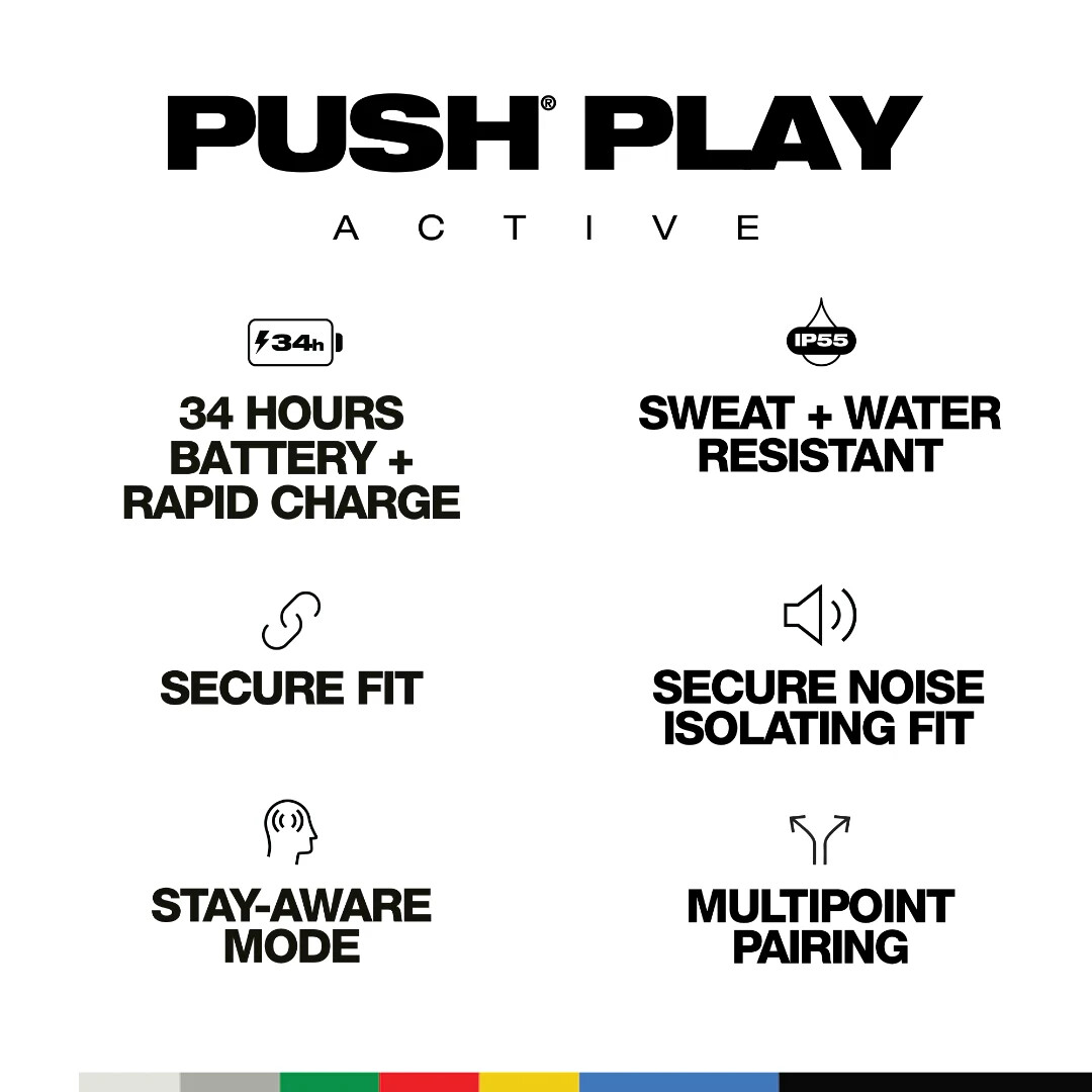 Skullcandy Push Play Active Black/Orange (Certified Refurbished)