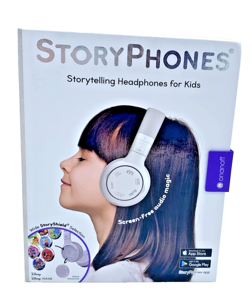 StoryPhones Kid’s Storytelling Headphones W/Bluetooth Wireless White New In Box