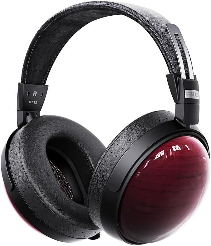 FiiO FT13 Audiophile Closed-Back Headphones, 60mm Large Dynamic Driver (Purple)