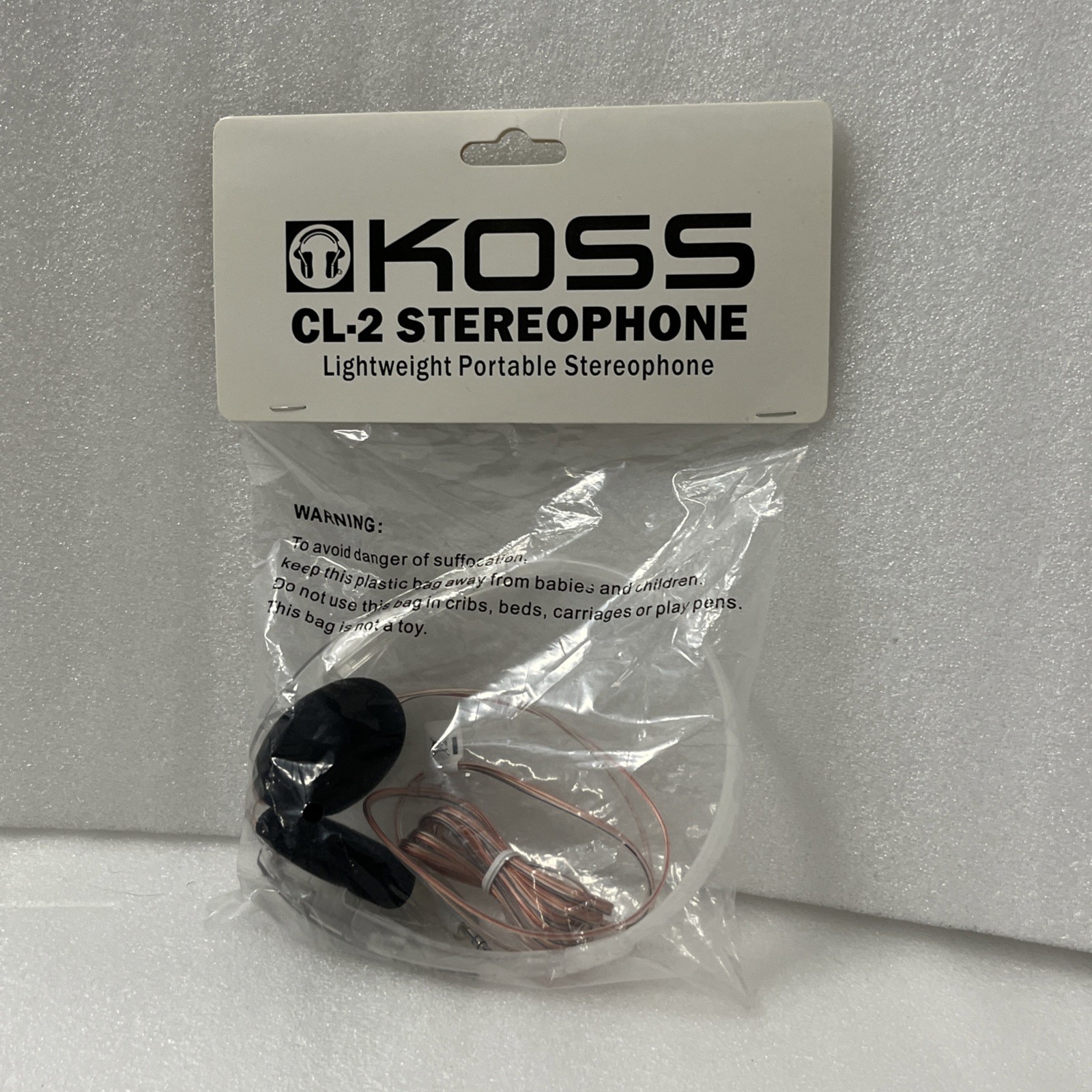 Brand New Vintage Retro Koss CL2 Clear On-Ear Wired Headphones 3.5mm Jack