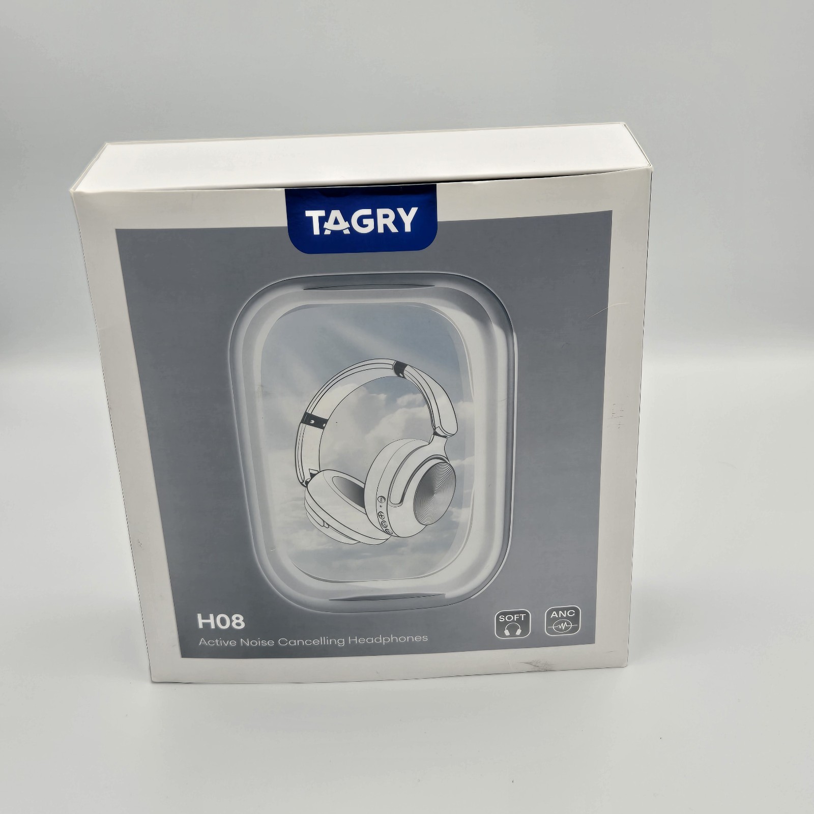TAGRY H08 Active Noise Cancelling Headphones Over Ear Bluetooth – Black