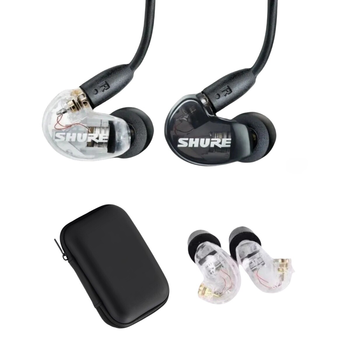 Shure SE215-CL Professional In Ear Live Sound Monitoring Headphones Eeabuds