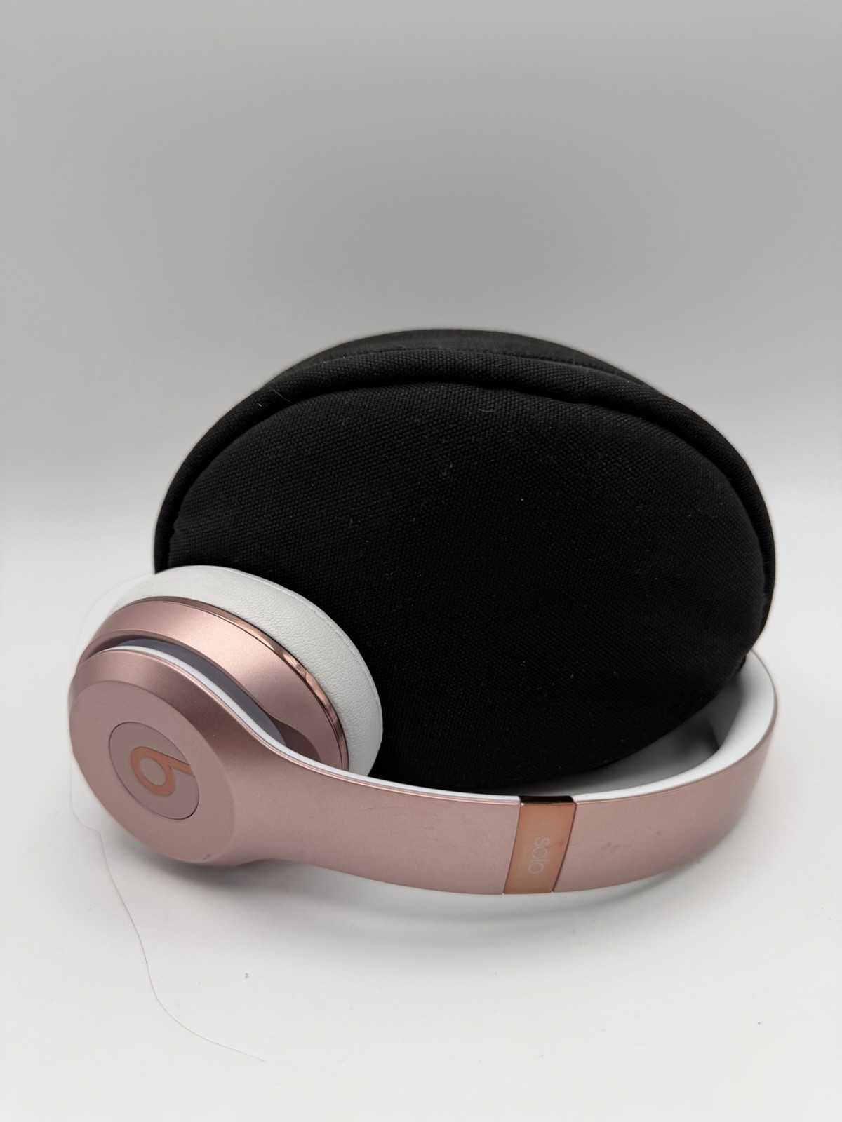 Beats Solo 3 Wireless Bluetooth Headphones Rose Gold w/ Carrying Bag – TESTED
