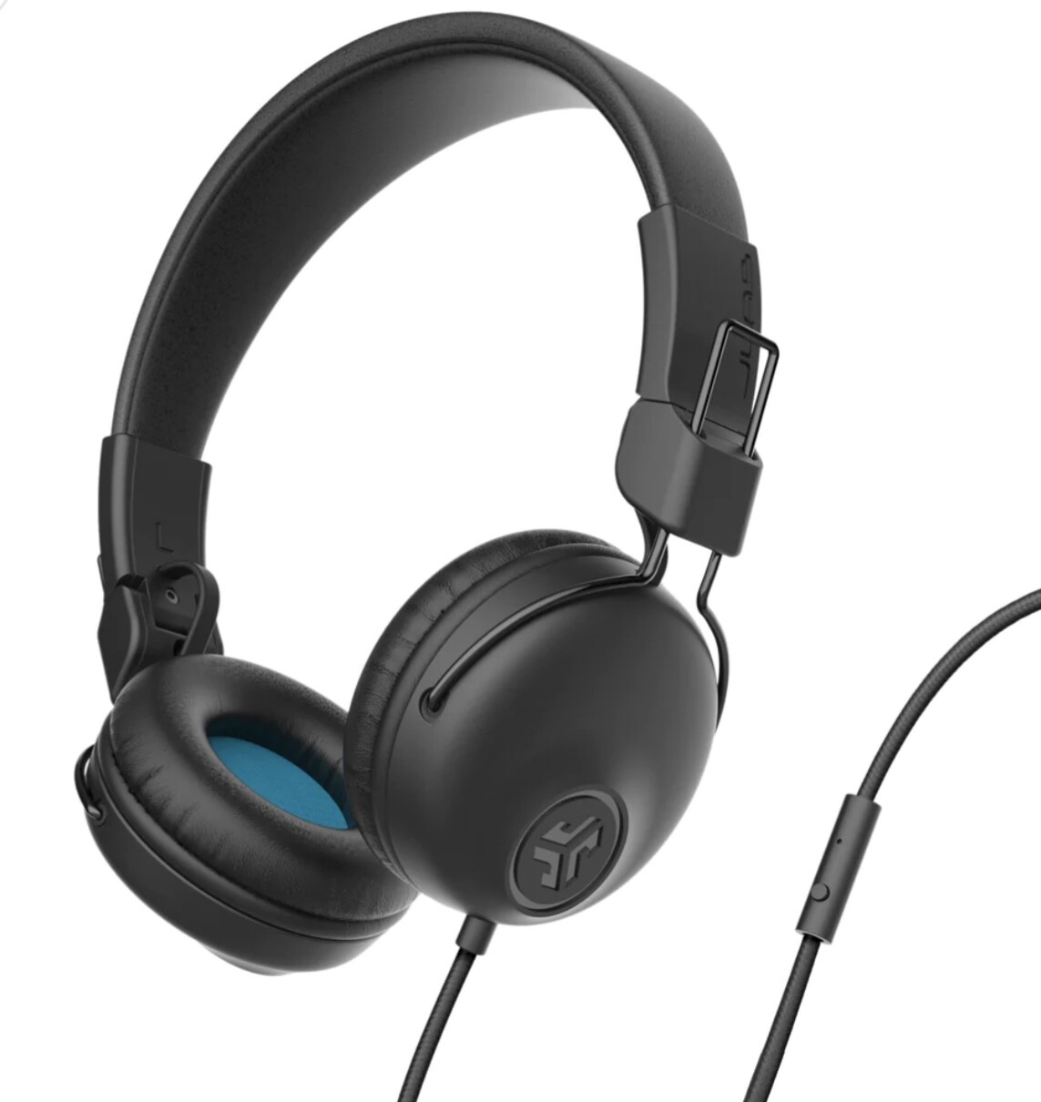 Jlab Studio On-Ear Headphones Tangle-free Cable Cloud Foam, Comfort and C3 Sound
