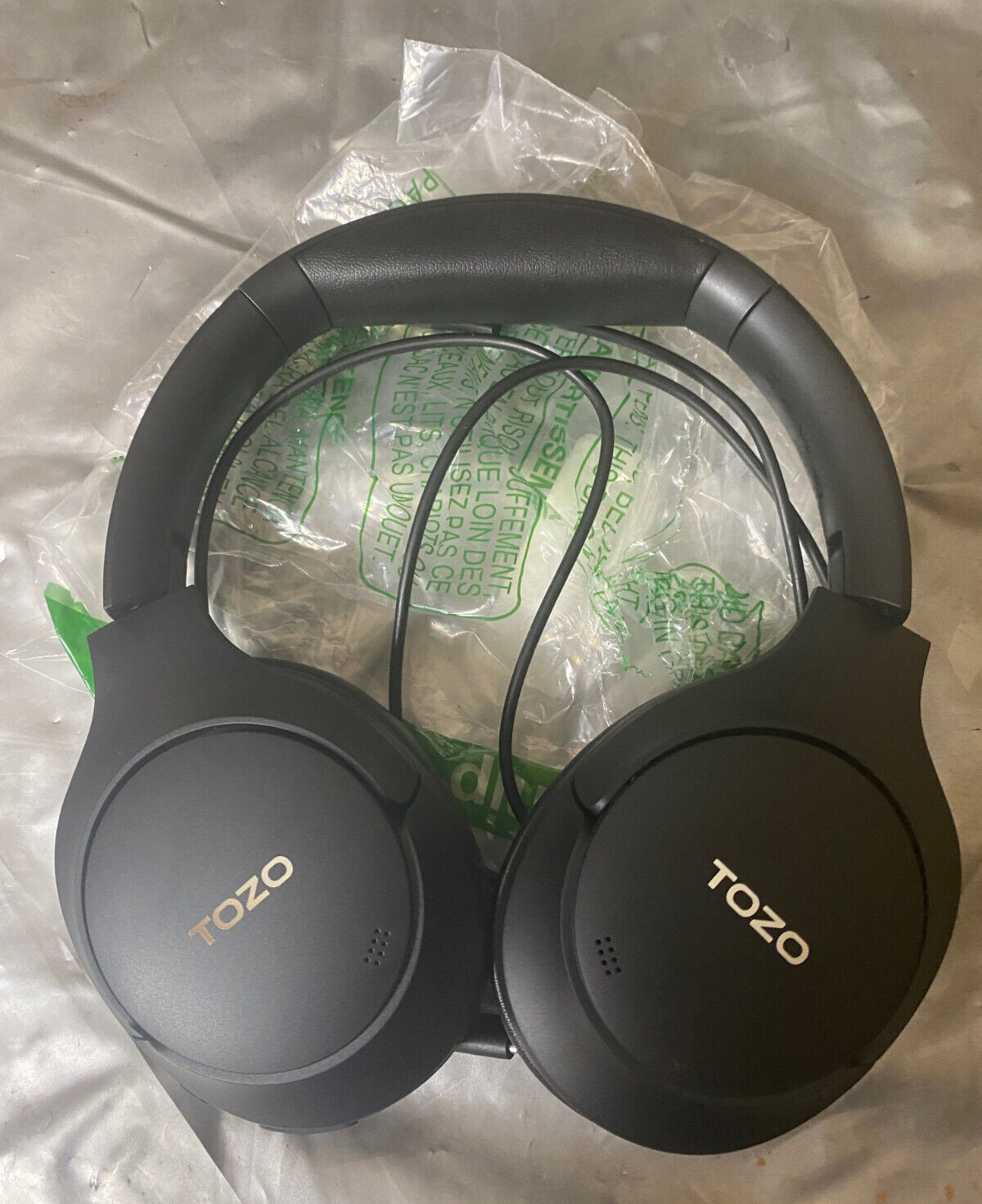 TOZO HT2 Hybrid ANC APP SUPPORT Headphones, Wireless Over Ear Bluetooth-BLACK