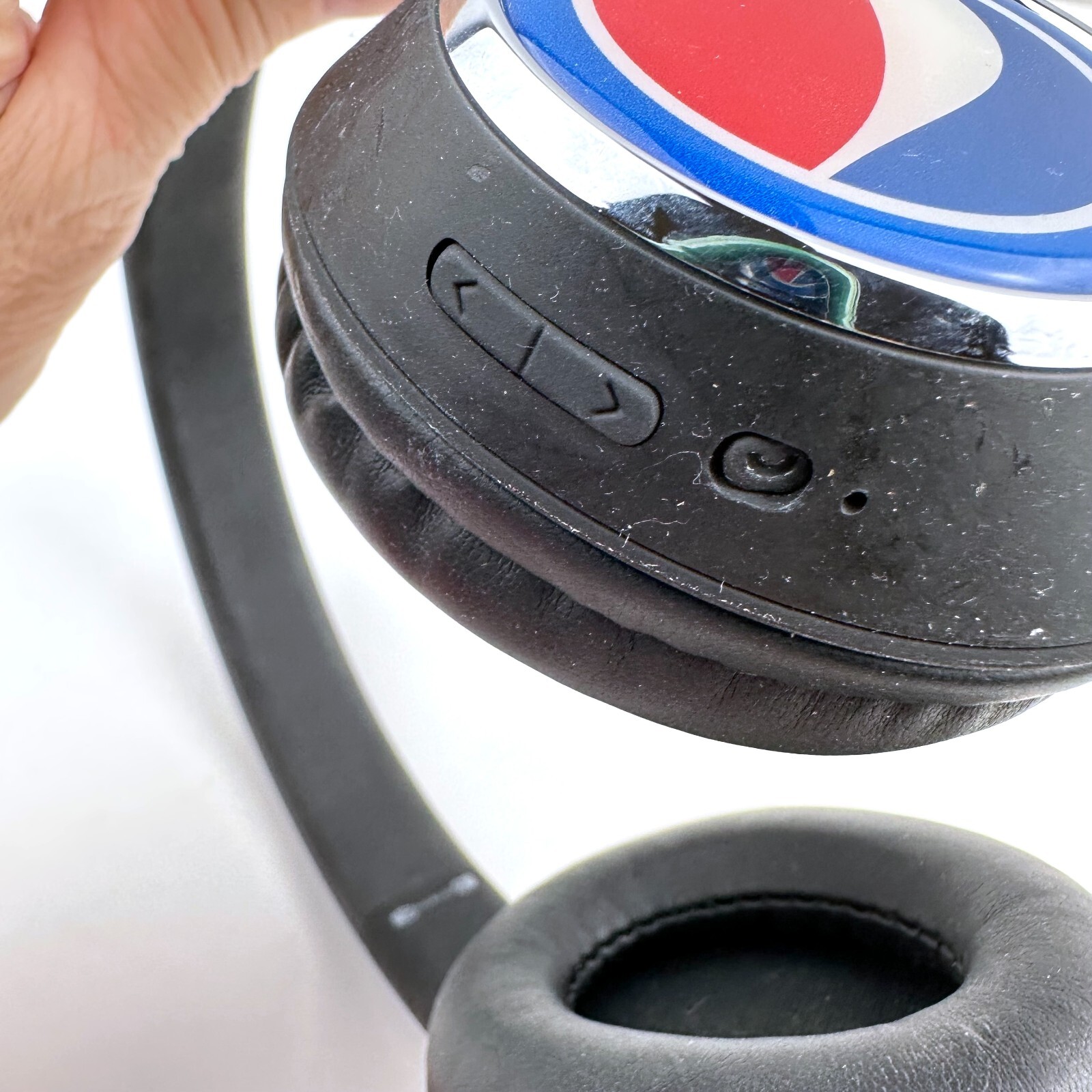 Pepsi Logo Original Audio Headphones 1.5mm Jack – Removable Cord 6′ – Rare