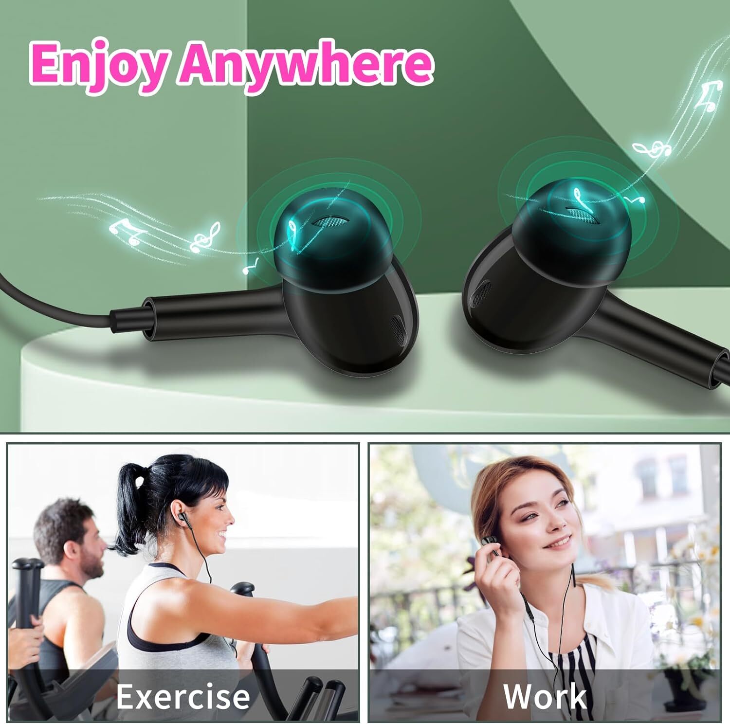 In-Ear Earphones Headphone USB-C Earbuds for iPhone 15 models / Galaxy S24 S23