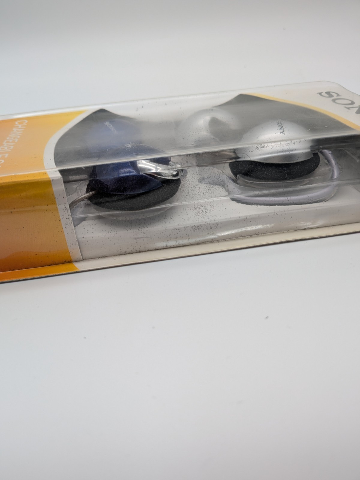 Sony MDR-Q22LP/SQ1 Stereo Headphones with Changeable Caps Blue & Silver NOS