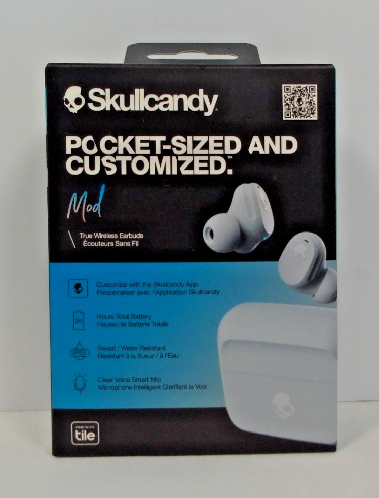 Skullcandy Mod Wireless Earbuds Bluetooth 5.2 Grey/Blue Noise Reducing