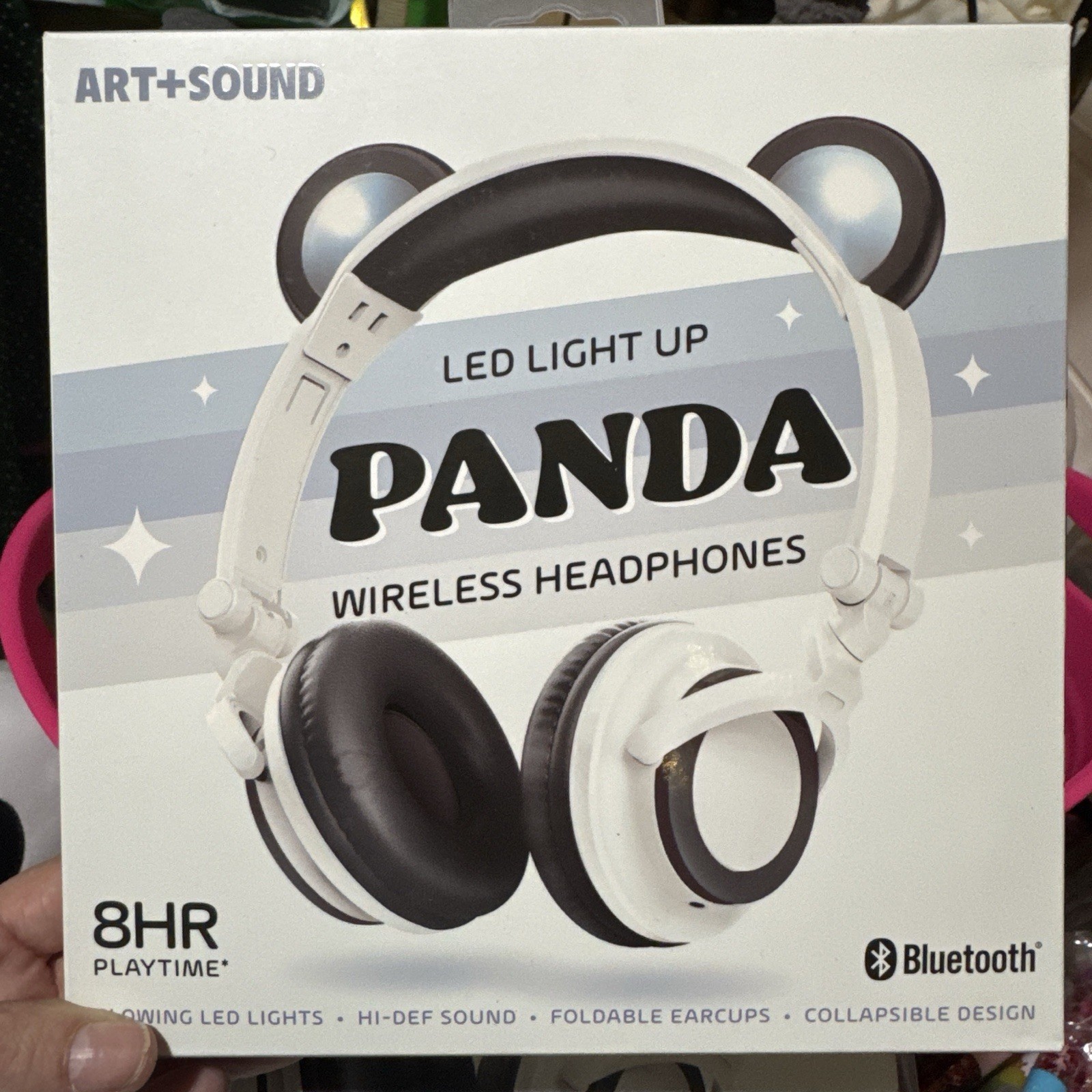 The Item Shown Is The Art+Sound LED Light Up Panda Wireless Headphones. New NIB