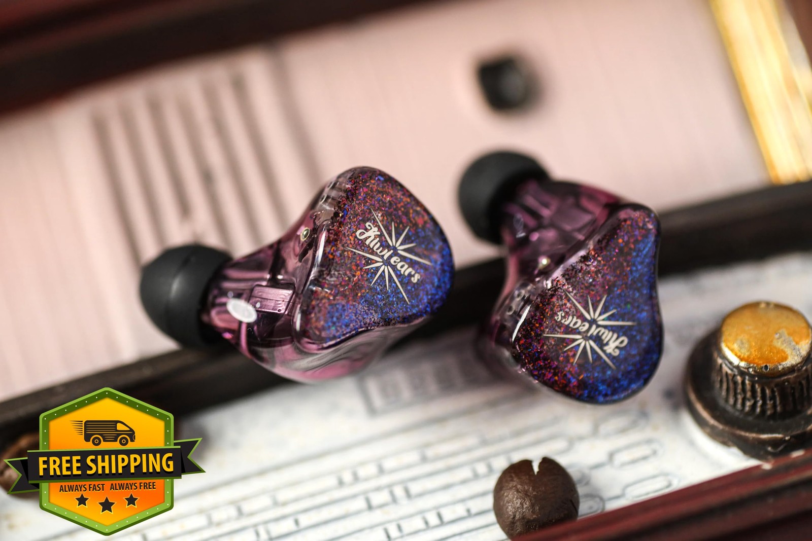 Linsoul Purple 1BA+2DD Hybrid IEM Earbuds