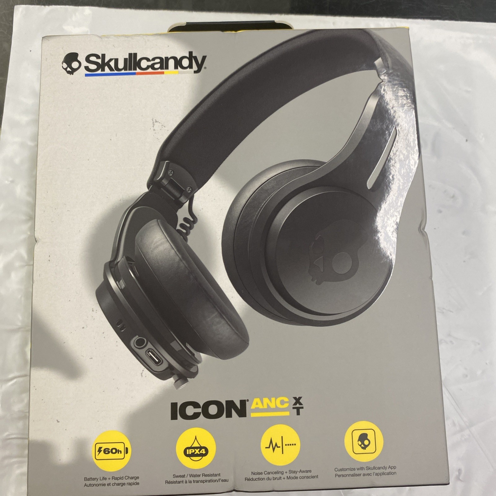 NEW – Skullcandy ICON ANC XT Headphones – Black, NIB iPhone Android Compatible
