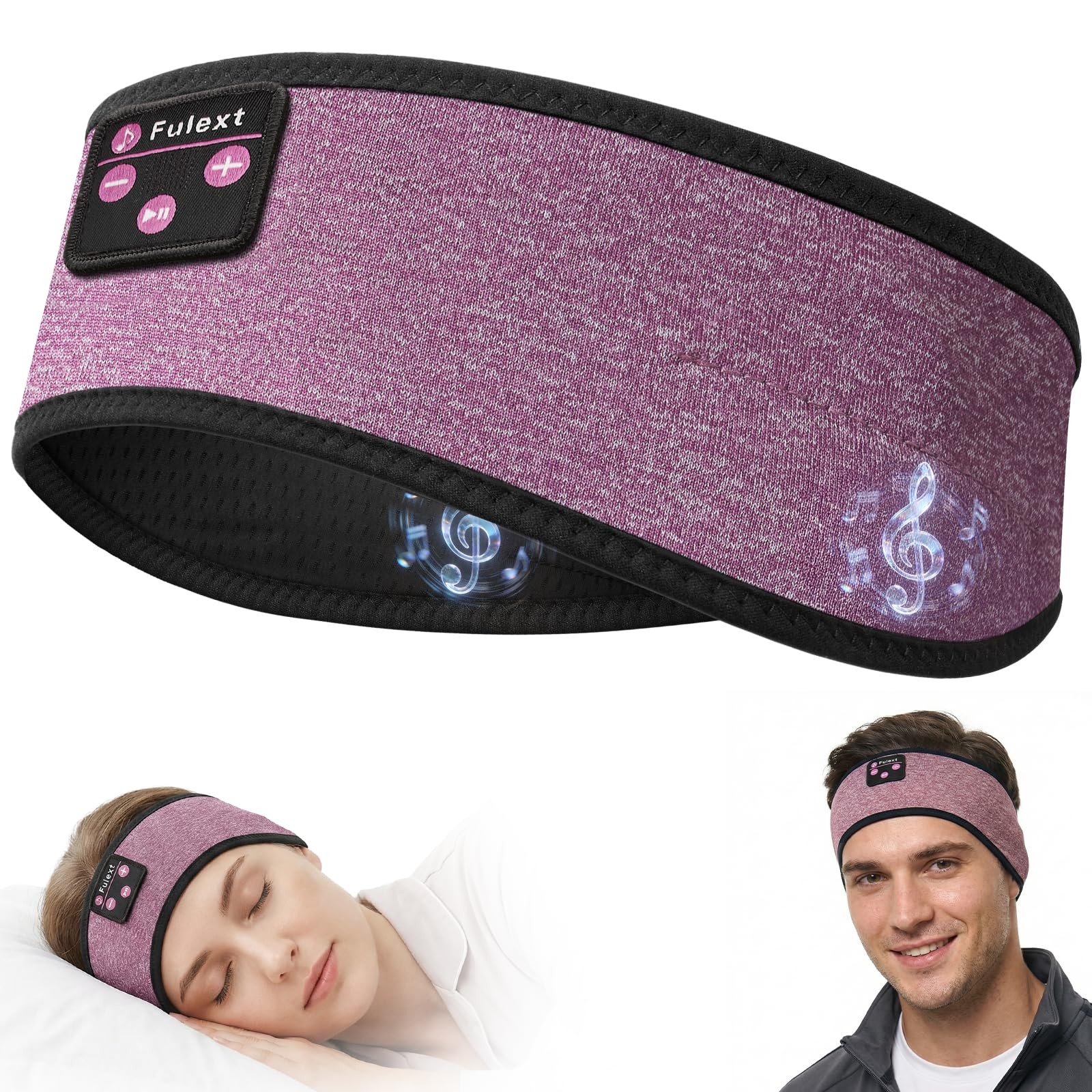 Sleep Headphones Headband Wireless Bluetooth 5.4 – Soft, Breathable, Ultra-Th…