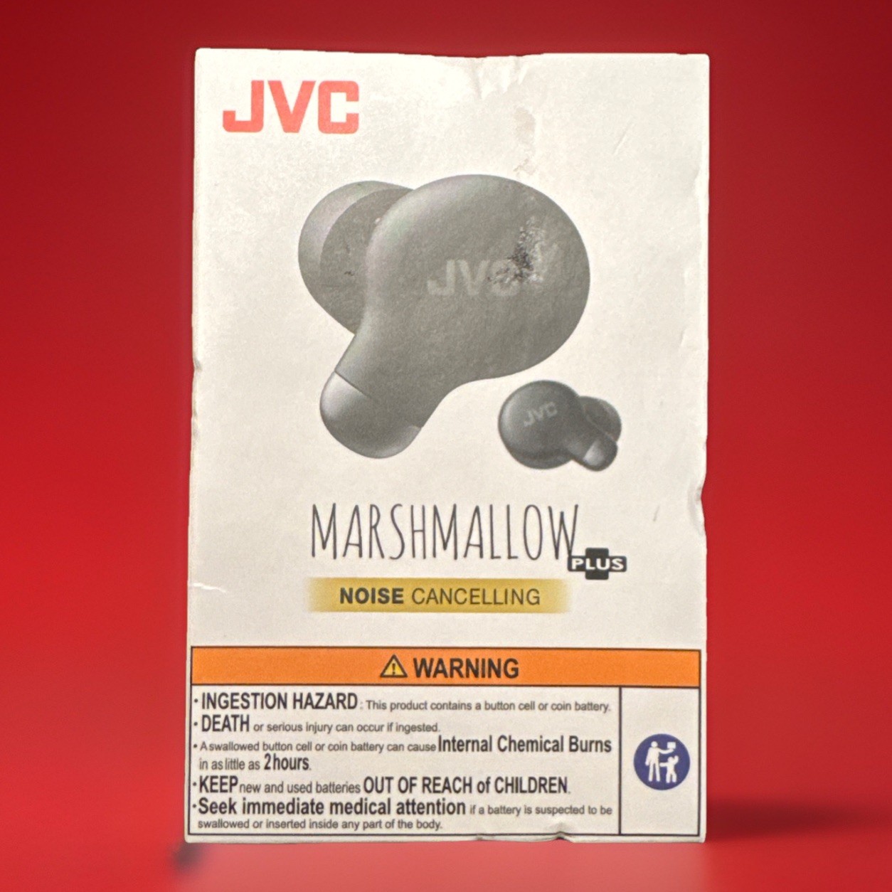 JVC – Marshmallow Plus True Wireless Headphones with Noise Cancelling – Black