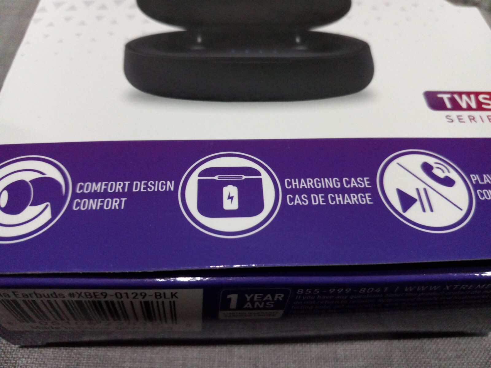 New! Aria True Wireless Earbuds by Xtreme Sound TWS Series Black Charging Case!