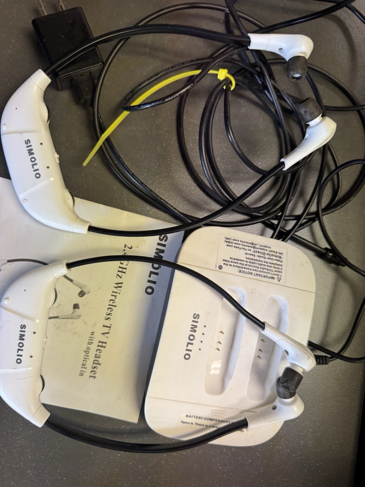 SIMOLIO SM-824D 2.4GHz Wireless Headset for TV Listening *FAST SHIPPING*