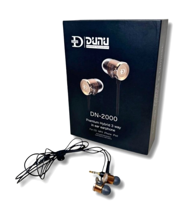 Dunu Dn-2000 Gold Earbuds Earphones w/Box, Accessories Tested From Japan