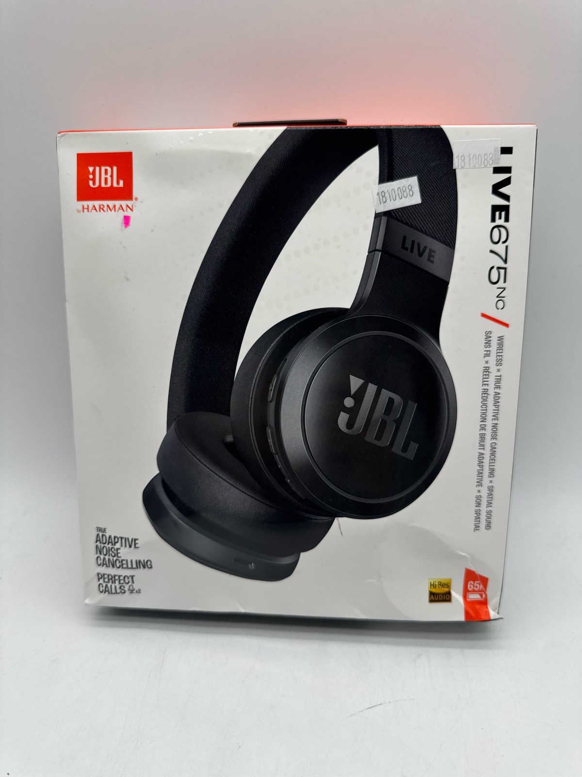 JBL Live 675NC Wireless On-Ear Headphones Noise Cancelling BT 5.3 Black