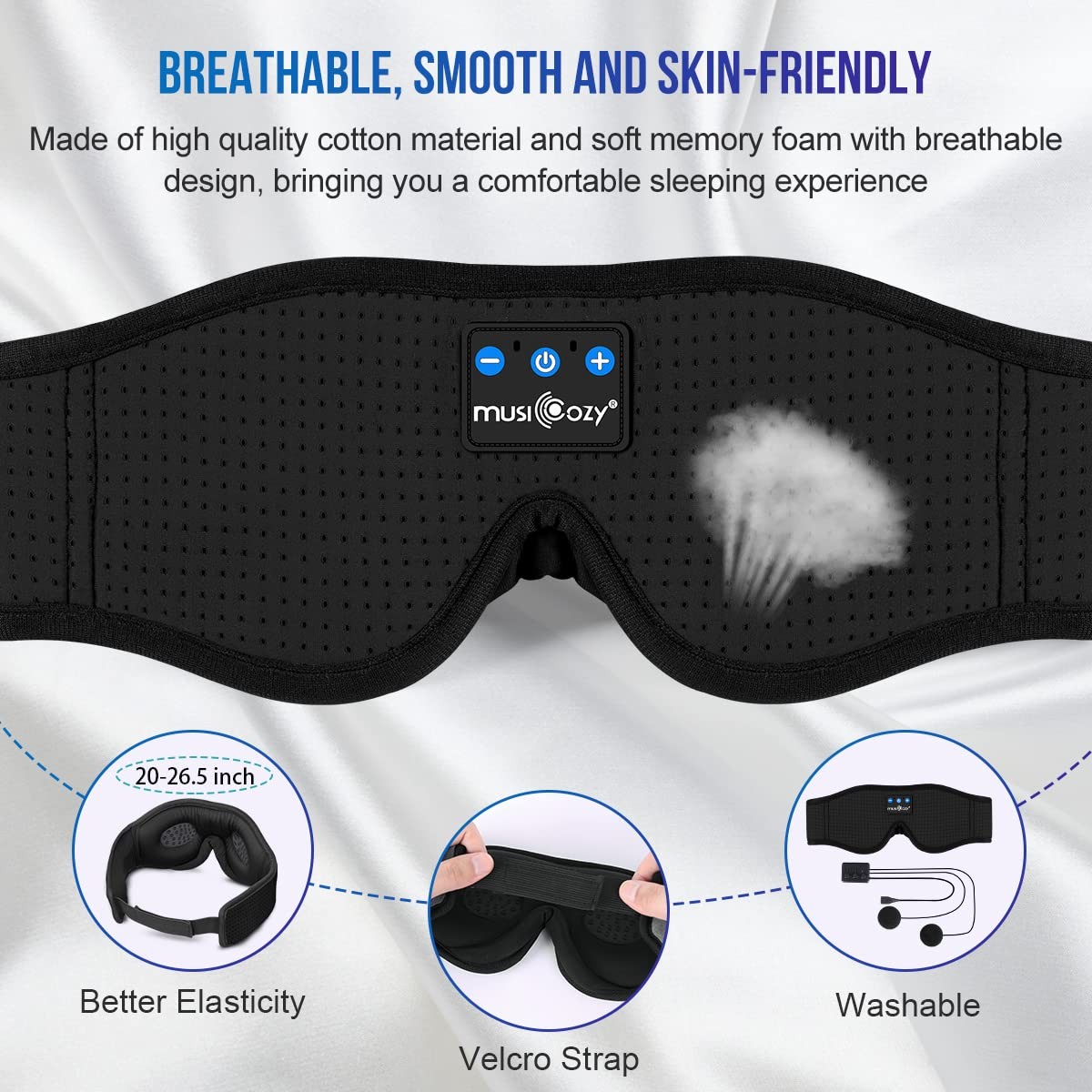 Bluetooth Sleep Headphones Eye Mask Wireless Music Mask
