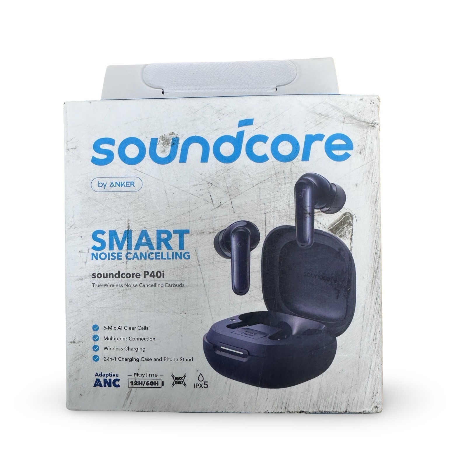 Anker Soundcore P40i Wireless Earbuds Smart ANC Bluetooth New Damaged Box