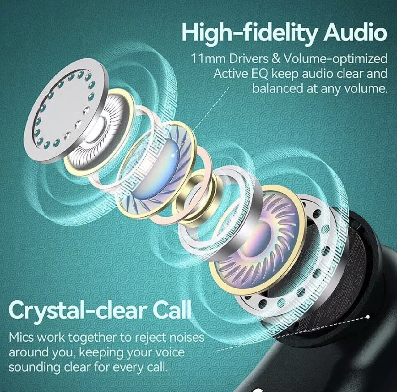 Wireless Earbuds Earhook Headset with Mic Waterproof for Motorola Moto G Stylus