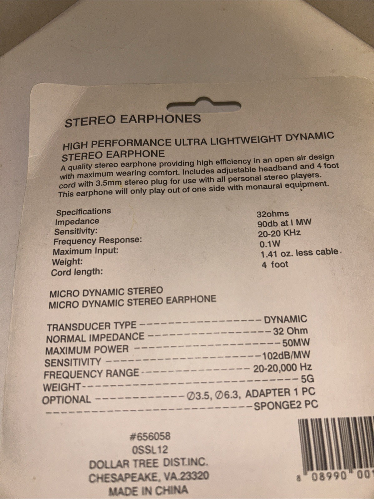 eCIRCUIT ELECTRONICS STEREO EARPHONES/BUDS 4ft CORD Vintage