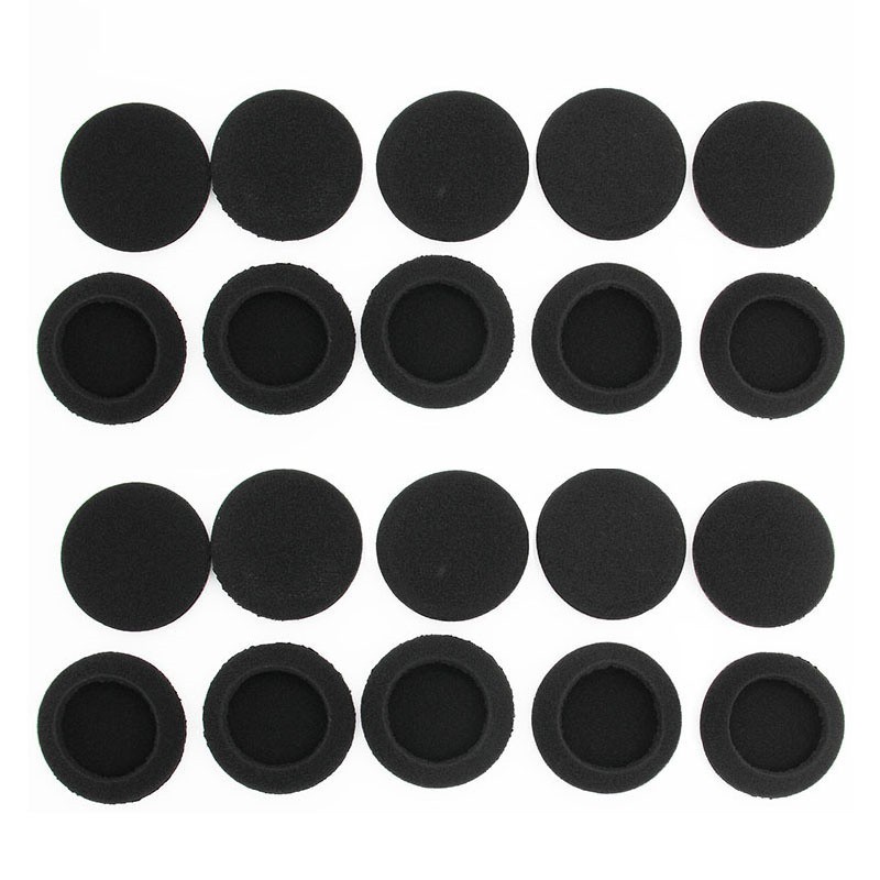 35/40/45/50/55/60/65MM Headphone Ear Foam Pad Cover Replacement – 10 Pairs Black