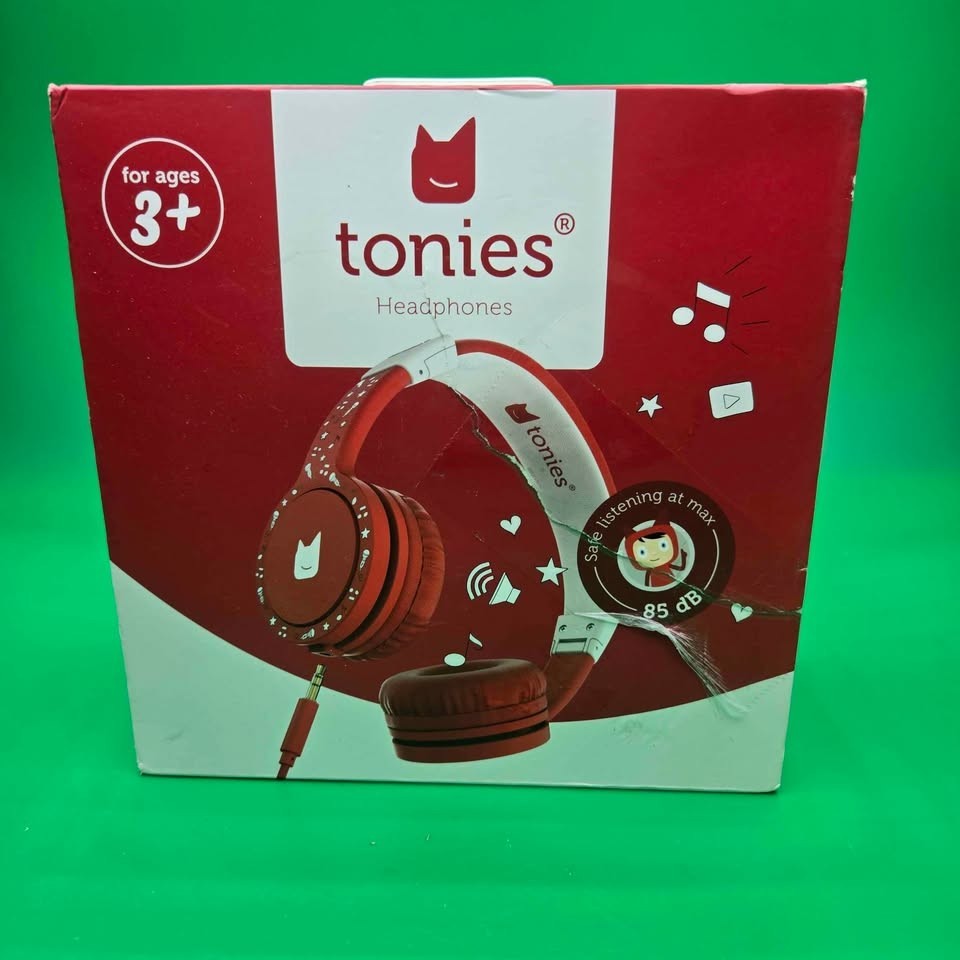 NIB Tonies Kids Headphones Red Fold-and-Go Safe Listening 3+ [71]