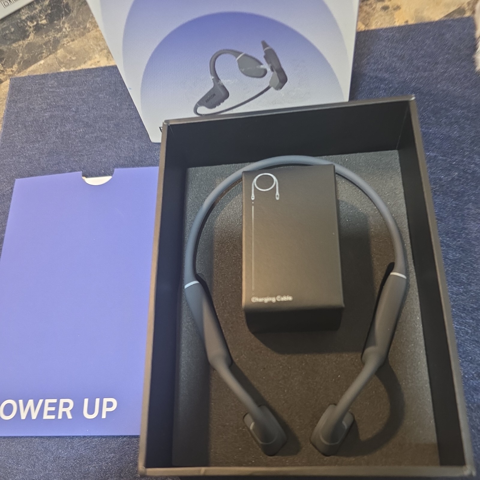 Raycon Bone Conduction Headphones, Open-Ear Bluetooth Sports Earbuds with Mic