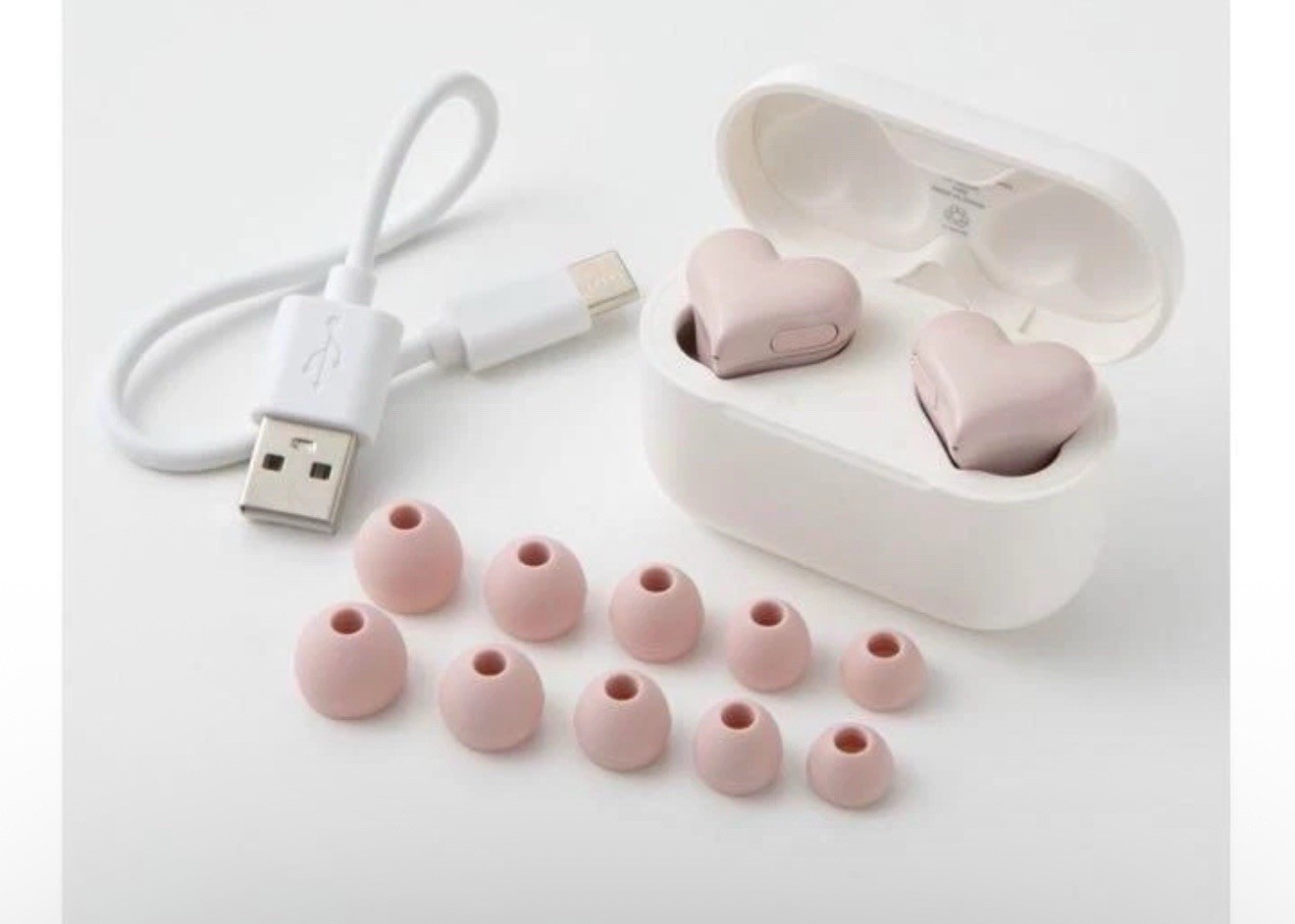 Softbank SELECTION TW-HEART HeartBuds Wireless Earphones Pink Dynamic 6mm