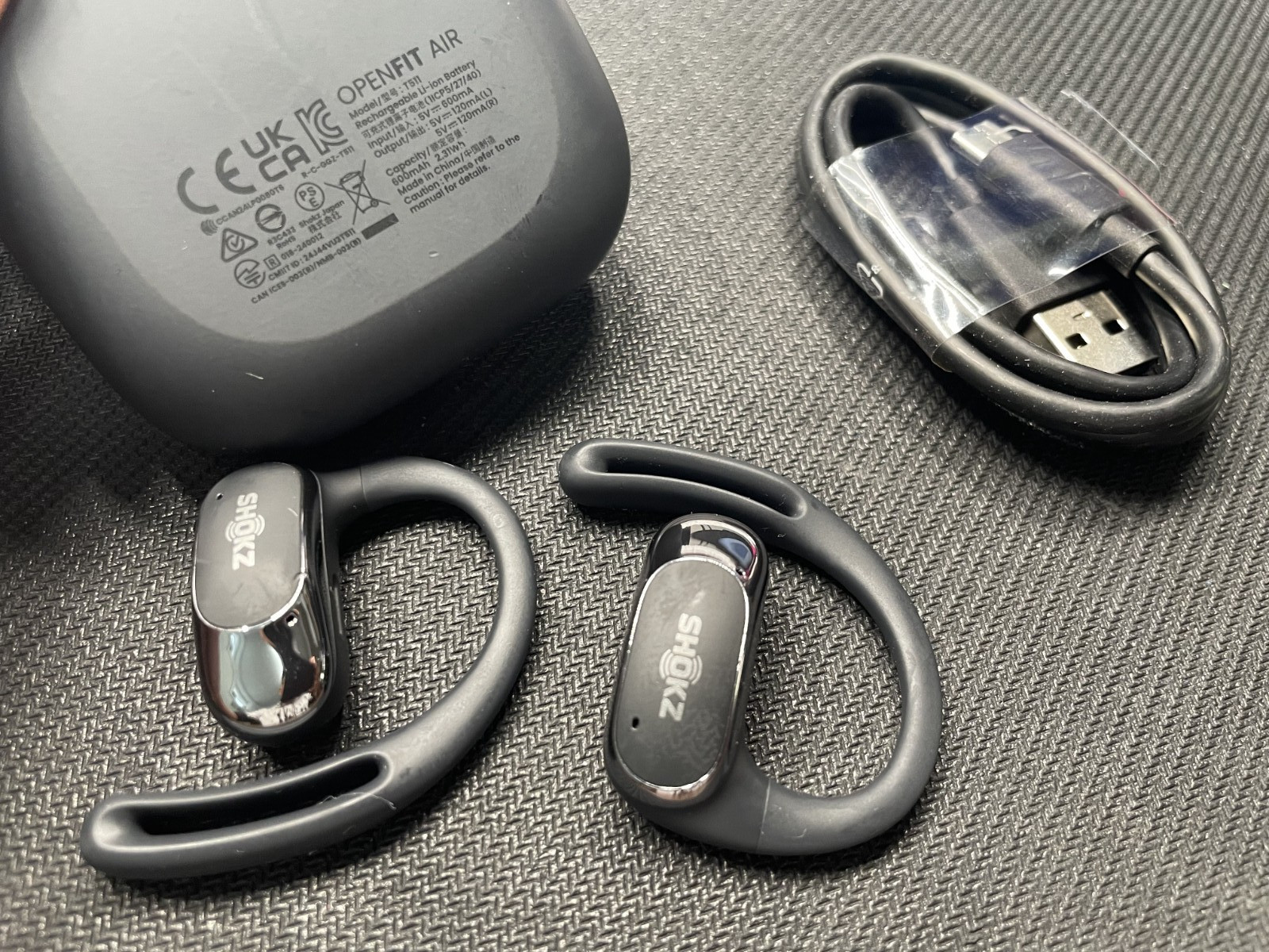 Shokz OpenFit Air True Wireless Bluetooth Earbuds Black (T511)