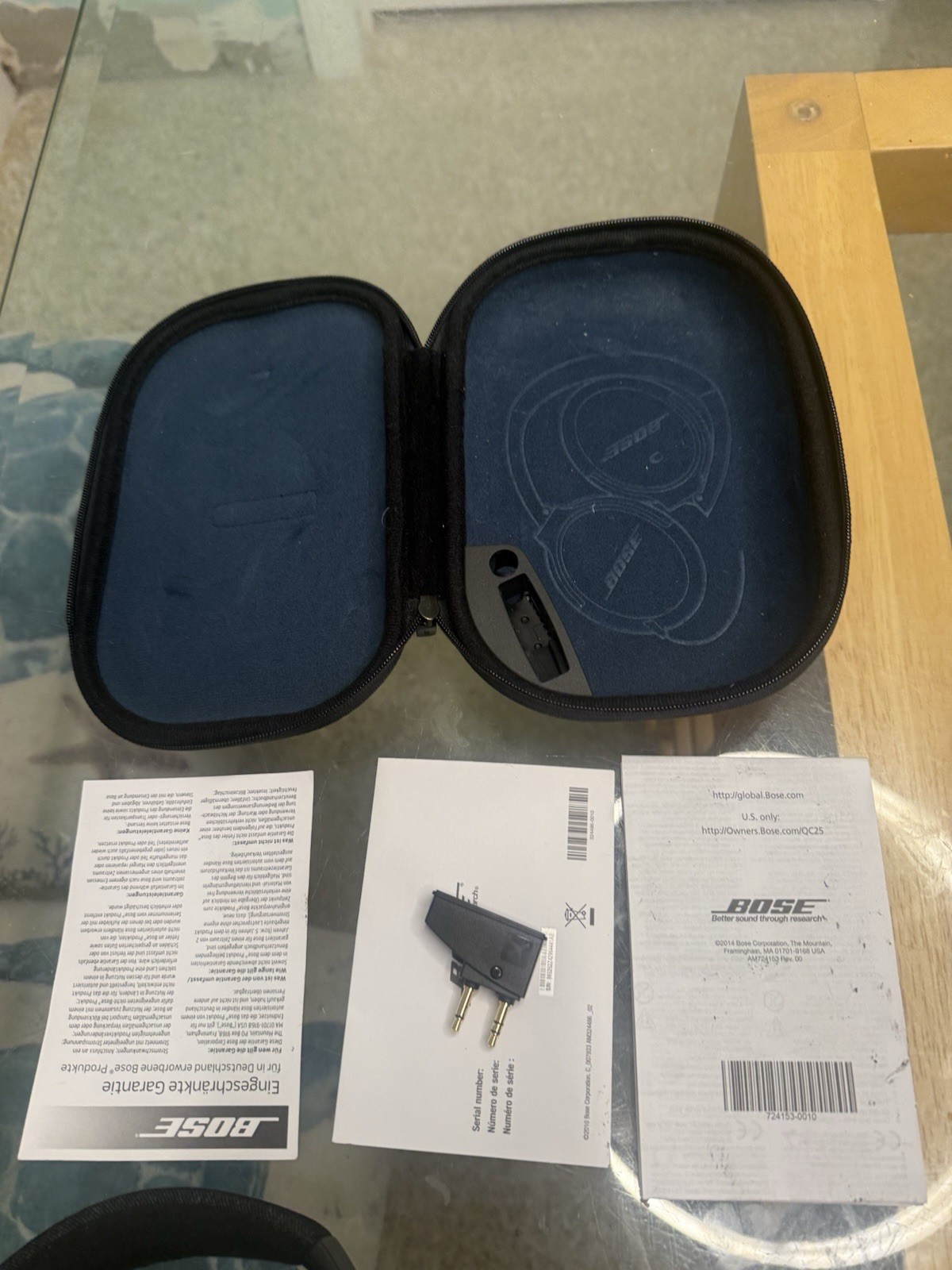 Bose QuietComfort 25 Acoustic Noise Cancelling Headphones Black with Case (A)