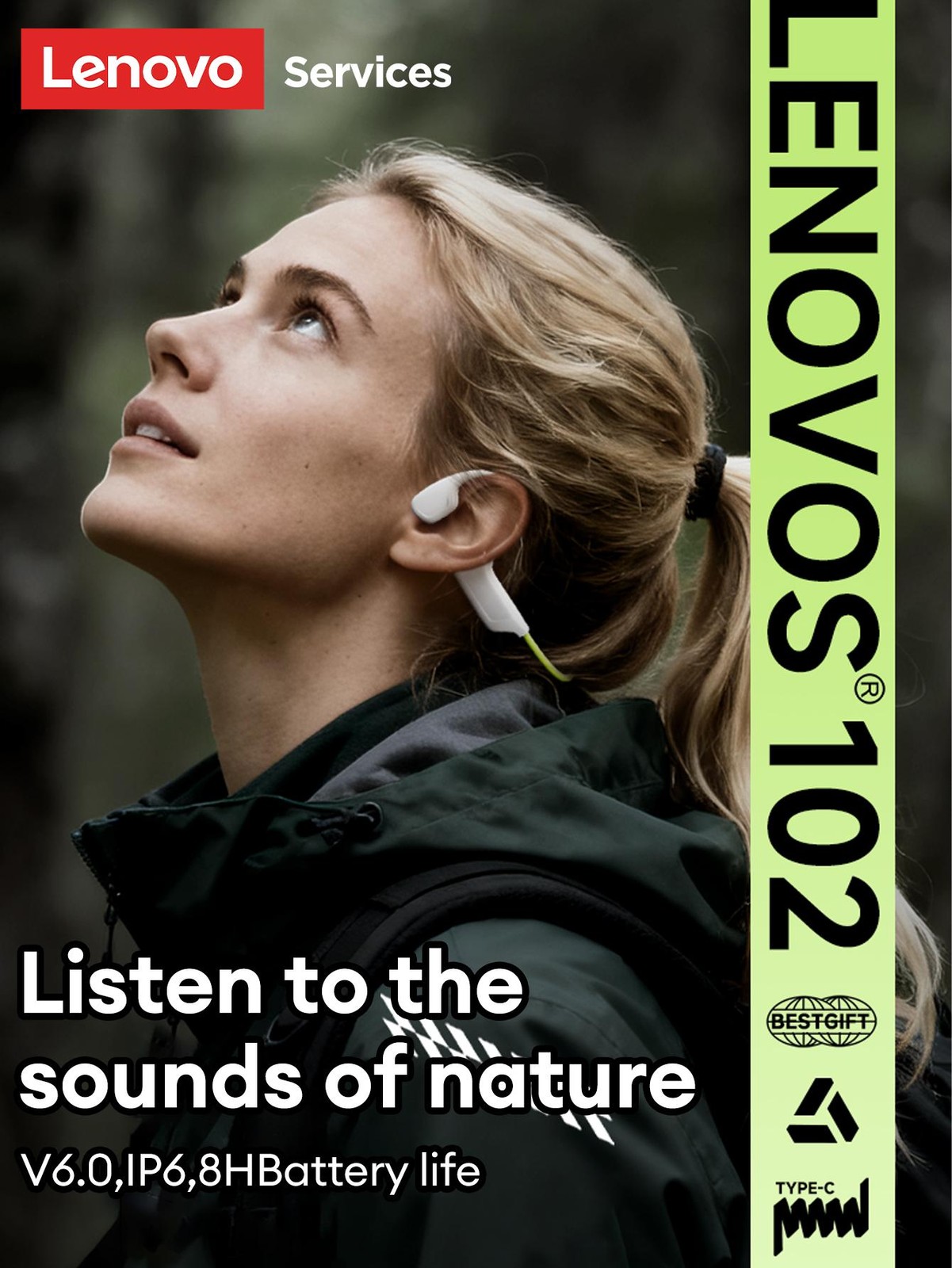 Choice S102 Wireless Bone Conduction Ipx6 Waterproof Sports Headphones