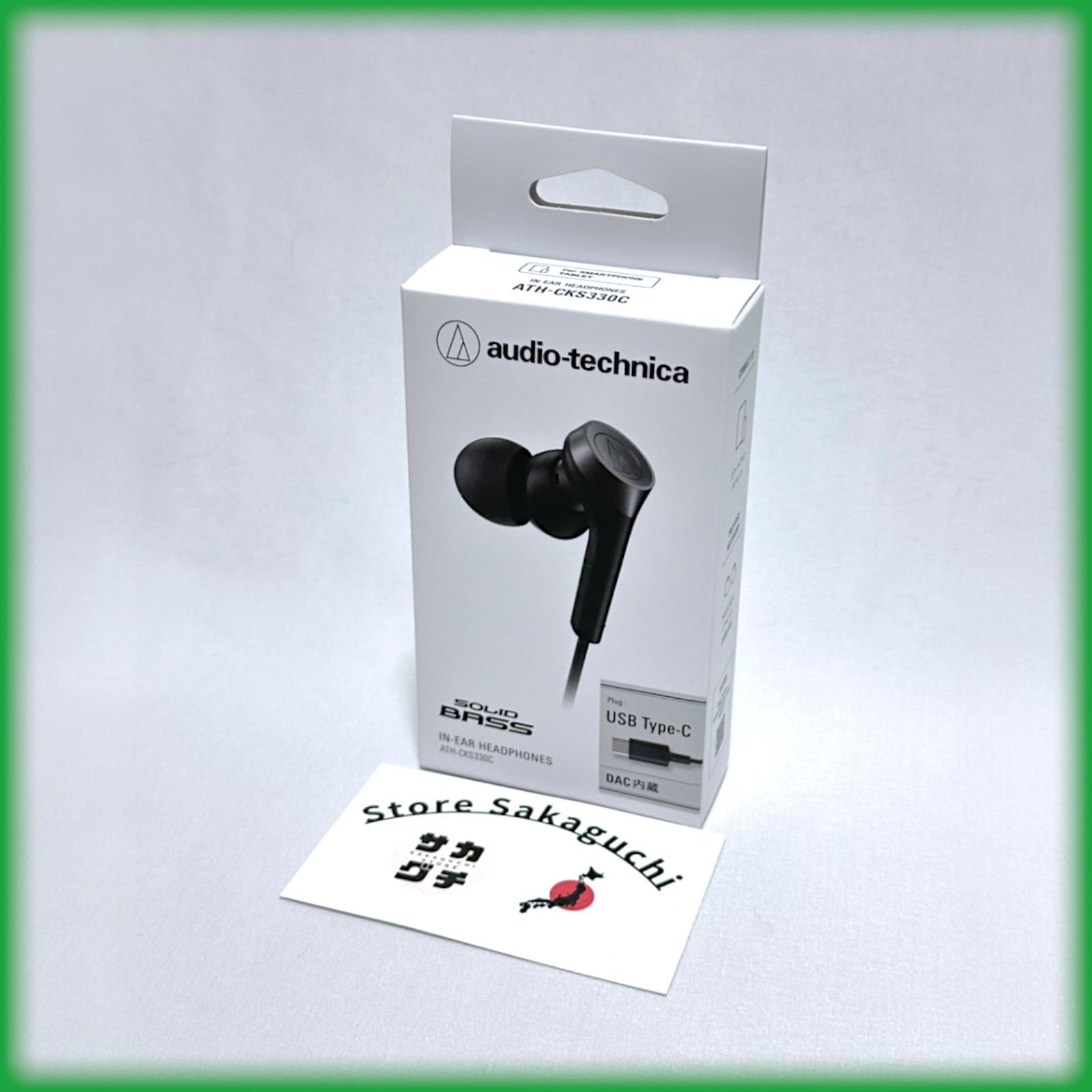 Audio-Technica Wired in-Ear Earphones USB Type-C w/ Microphone ATH-CKS330C Black