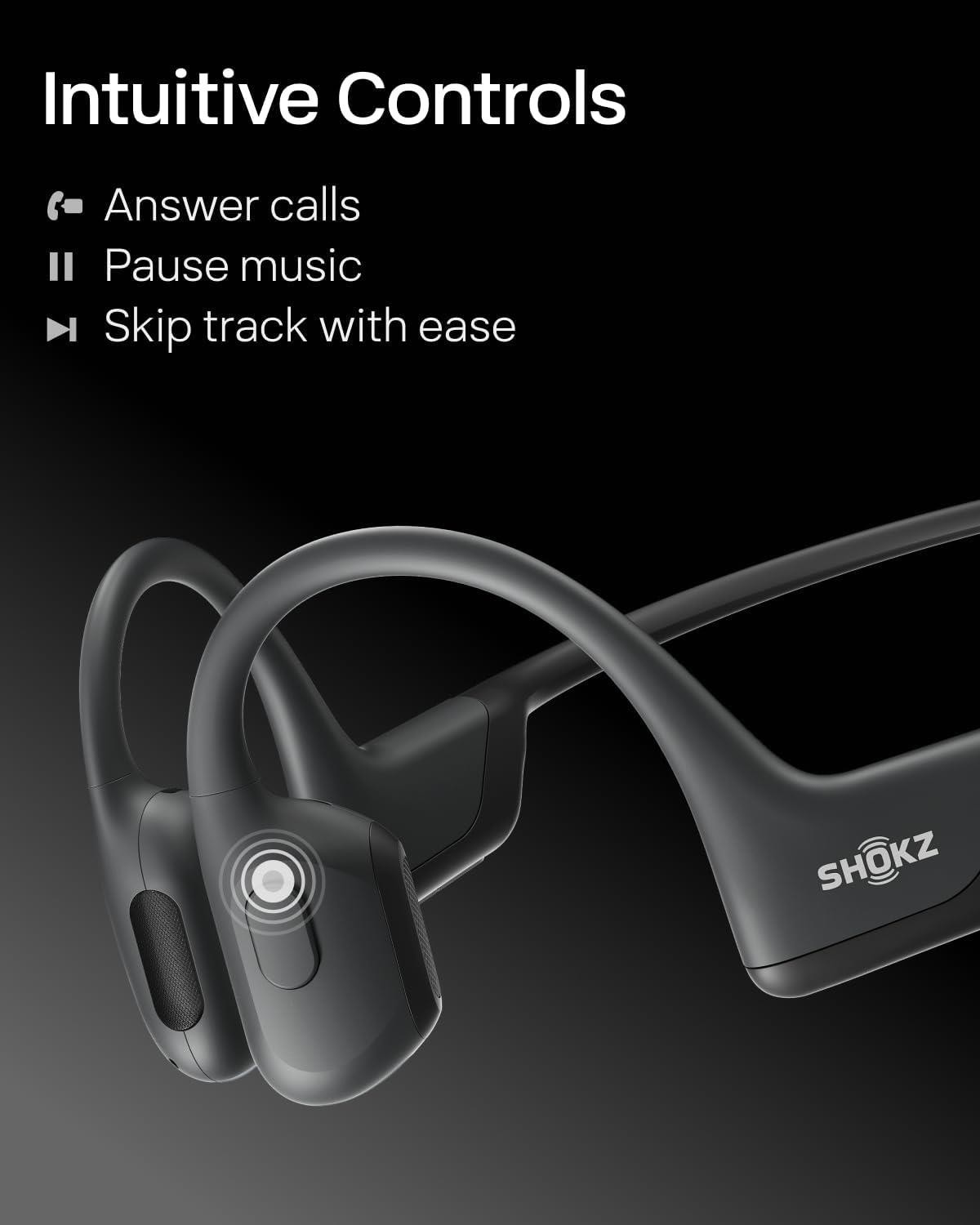 Shokz S810 OpenRun Pro Open-Ear Bone Conduction Sport Headphones Black Excellent