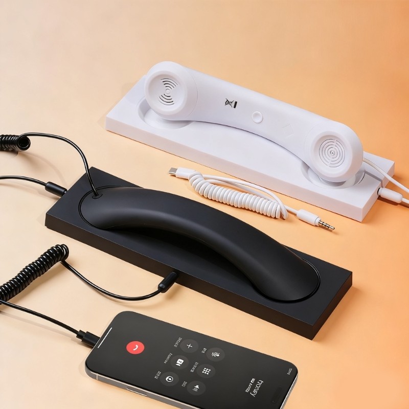 Premium ABS Handset Ergonomic Ease Noise Cancelling for Business Communication