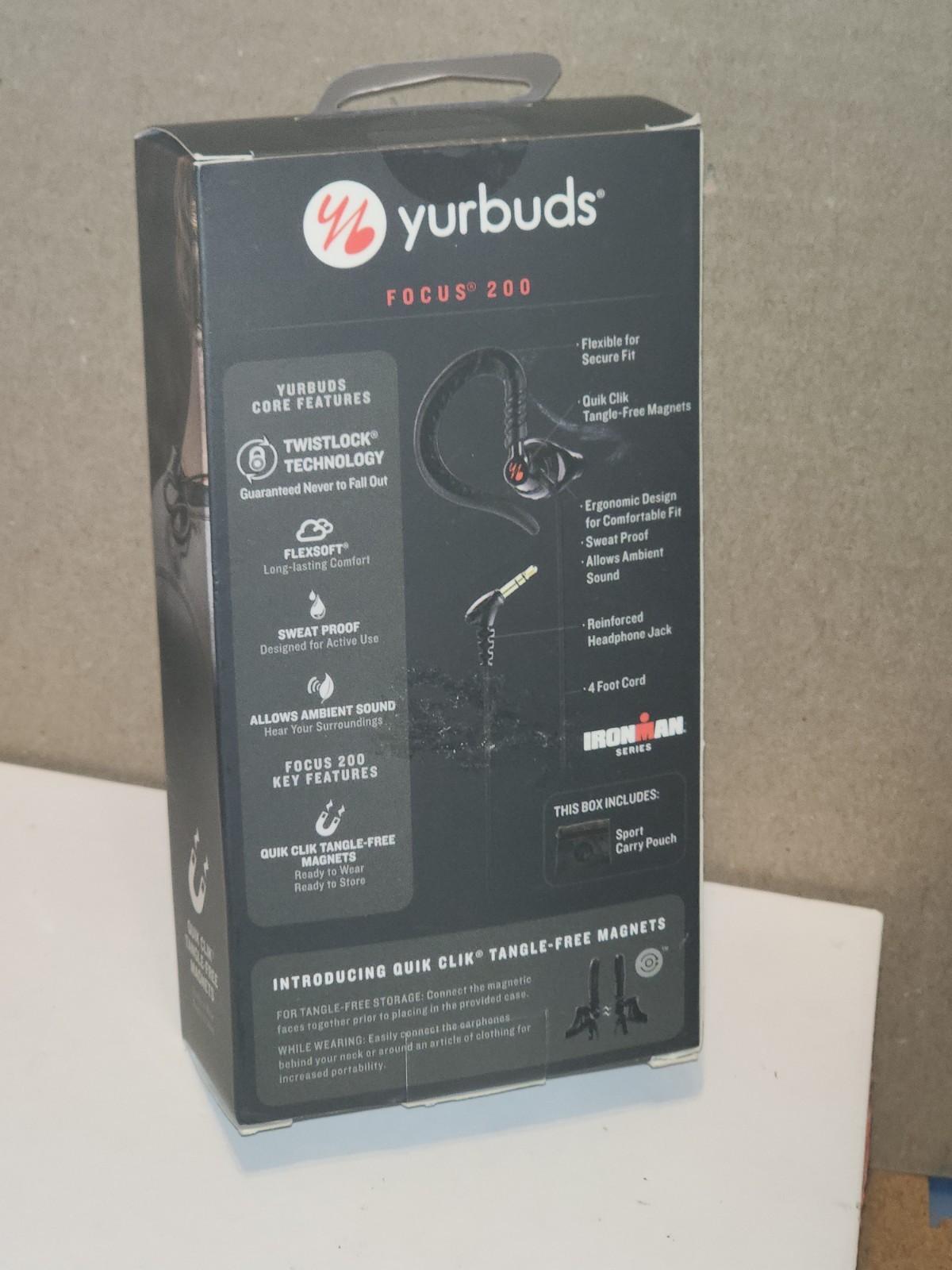 Harman Yurbuds Focus 200 Sweat proof Sport Earphones Ironman Series Tangle-Free