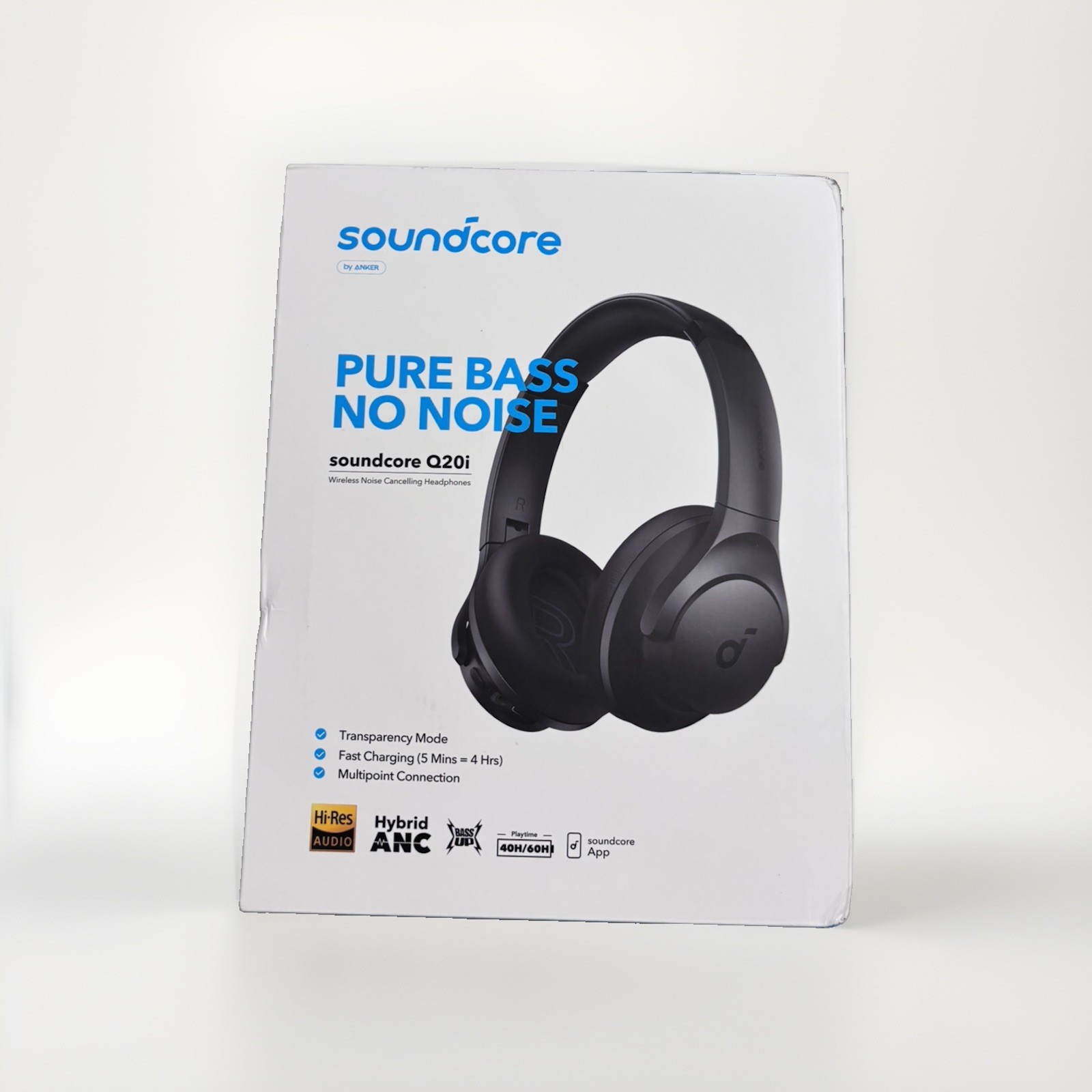 New Soundcore by Anker Q20i Headband / Over-Ear Headphones Black A3004