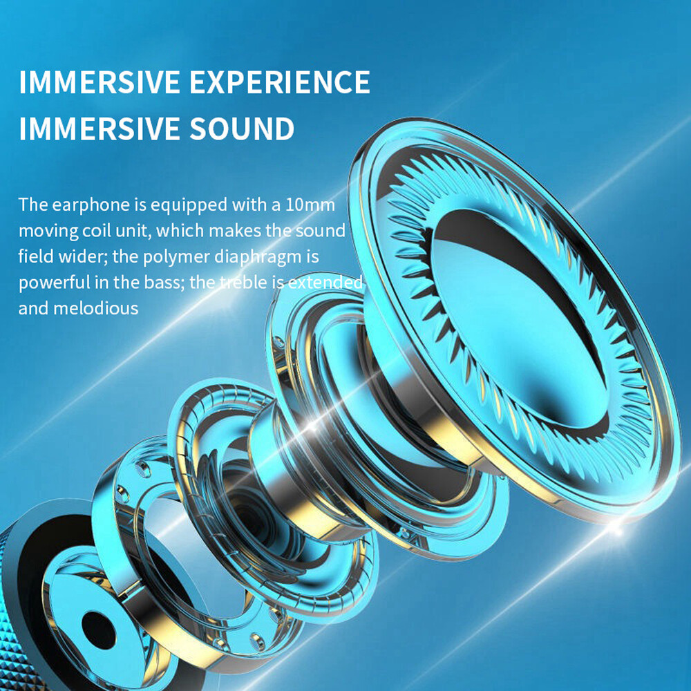 TWS Wireless Headset Bluetooth Earbuds Headphone Noise Cancelling Waterproof New