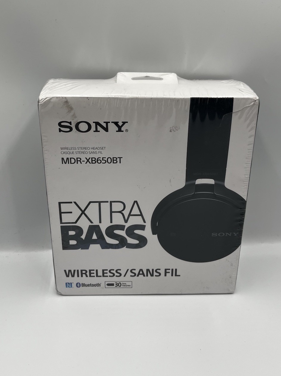 Sony Wireless Black EXTRA BASS MDR-XB650BT FACTORY SEALED!
