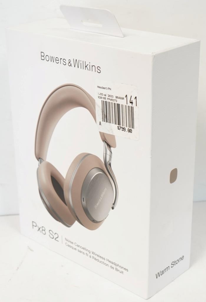 NEW – Bowers & Wilkins PX8 S2 Noise Cancelling Wireless Headphones – Warm Stone
