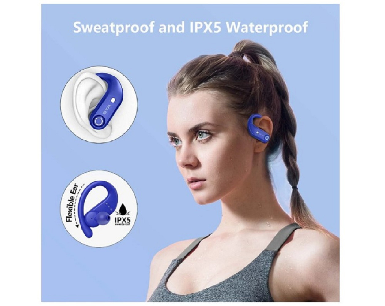 Tagry K23 Bluetooth Earphones With 4-Mics & 100 Hours Of Playback Time, Equipped