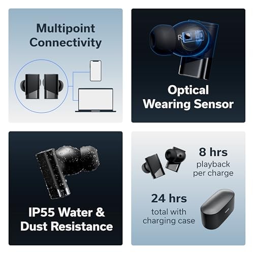 Pro X Wireless Earbuds, Triple Speaker Driver, Hi-Res Audio with LDAC, Onyx