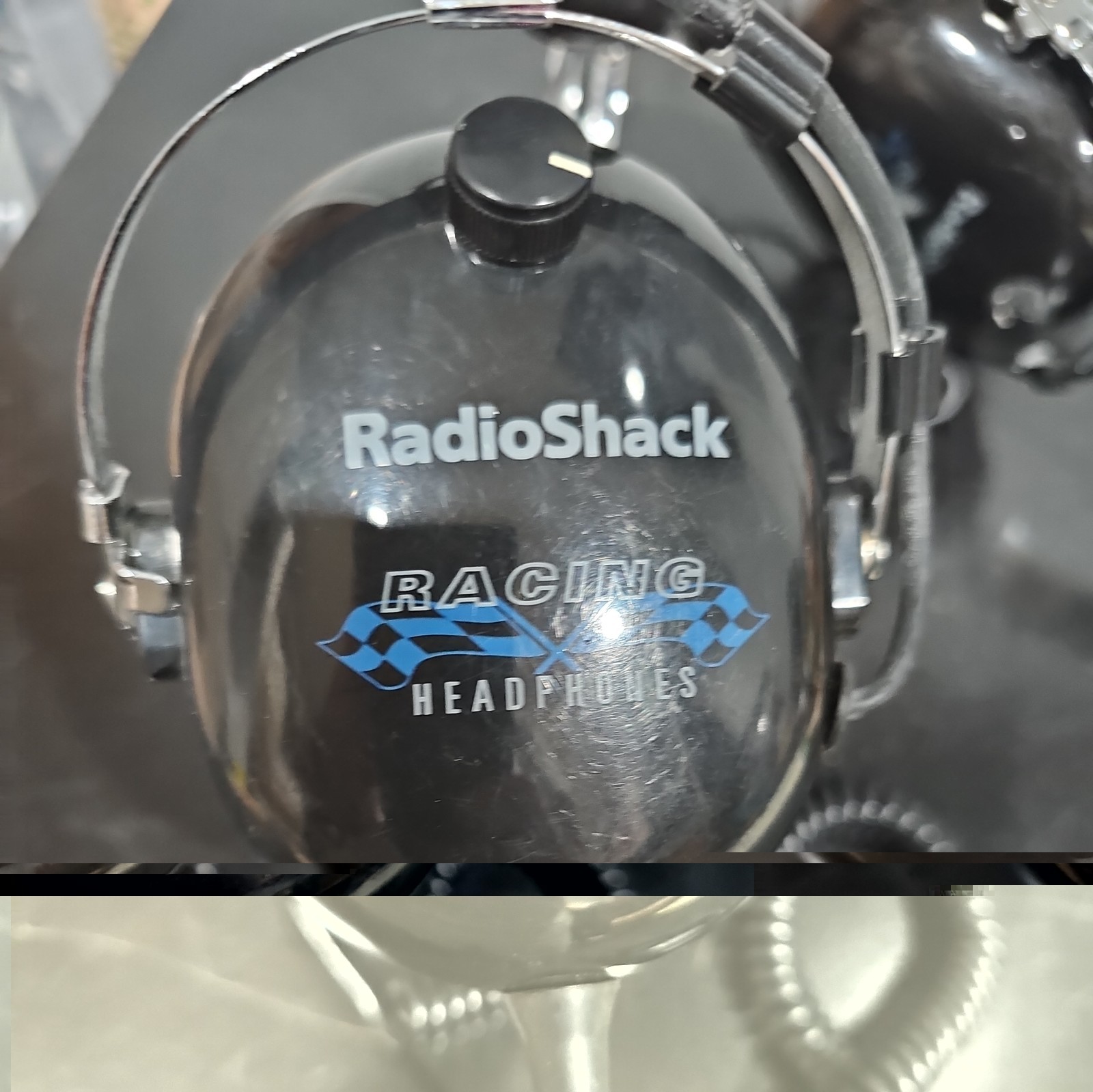 Set of 2 Radio Shack Noise Reducing Racing Headphones Black- NASCAR Racing