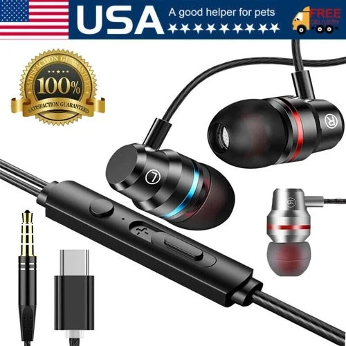 HIFI Bass Stereo Wired Earbuds Headset In-Ear Earphone Headphone MIC 3.5mm